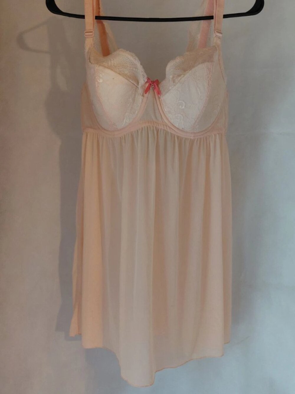 Adore Me Babydoll Bra Top Mesh Soft Pink Womens 38DD